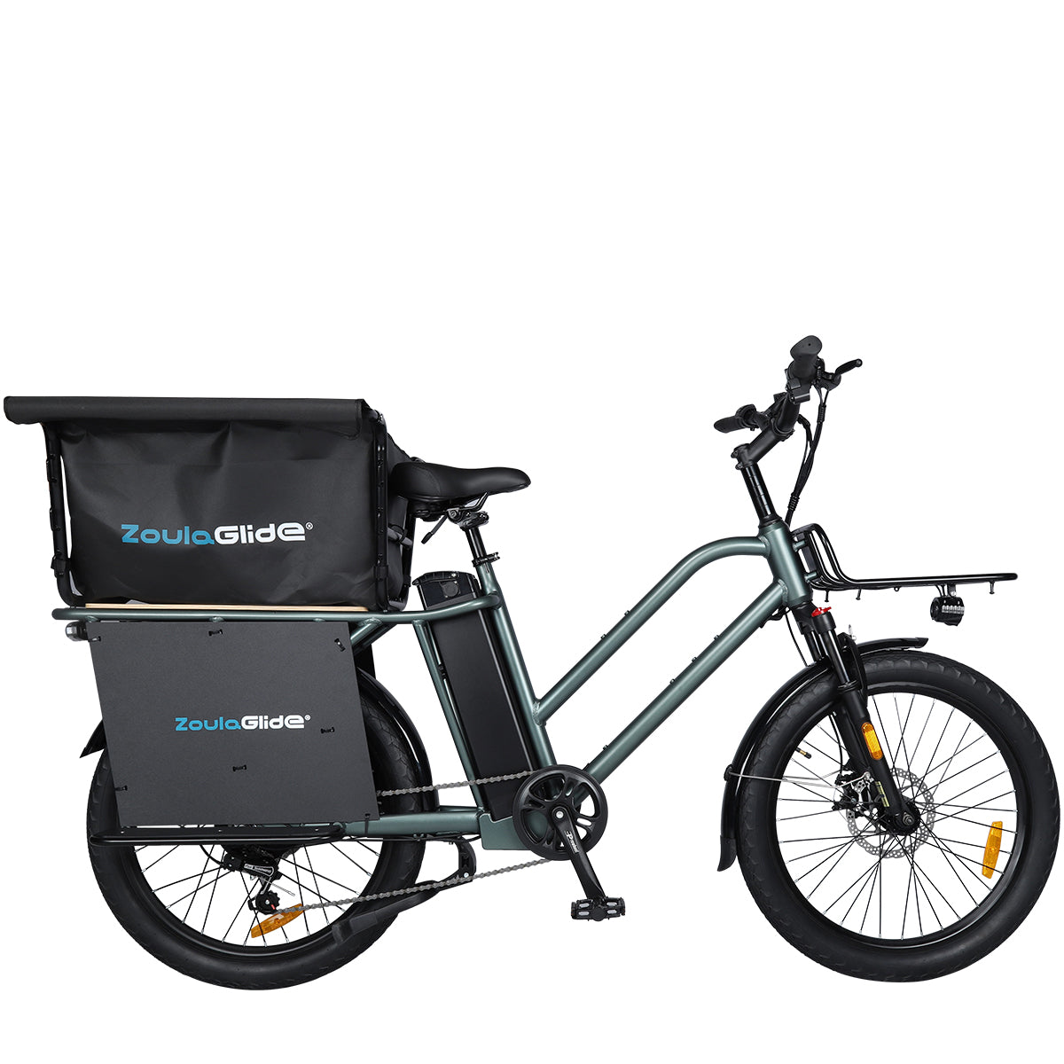Familien-Lastenrad mit Elektrofunktion – Aufbewahrung und Alltagstauglichkeit – zoulaglide